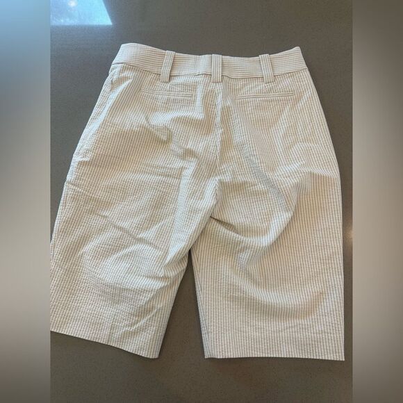 Elie Tahari White & Blue Striped Capri Women's Pants size 8 - Picture 3 of 13